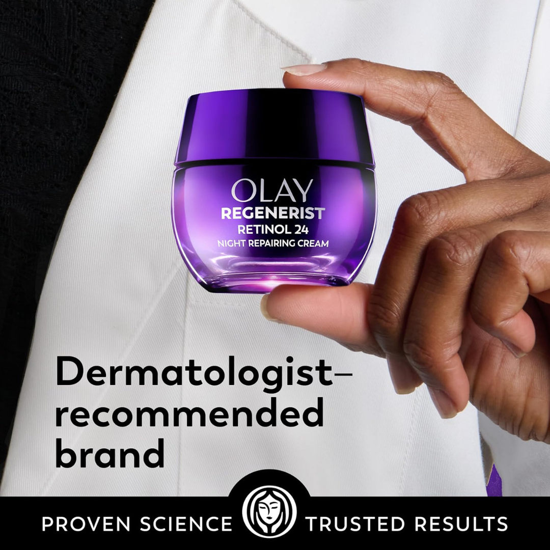 olay retinol 24 night cream – anti aging moisturizer cream with triple collagen peptide, niacinamide & hydration boost | smooth wrinkles, brighten skin overnight