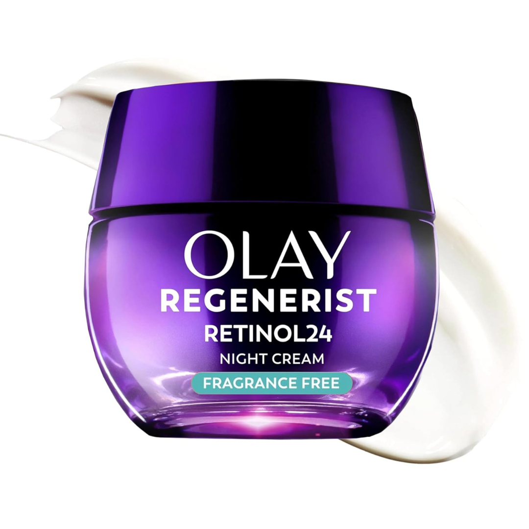 olay retinol 24 night cream – anti aging moisturizer cream with triple collagen peptide, niacinamide & hydration boost | smooth wrinkles, brighten skin overnight
