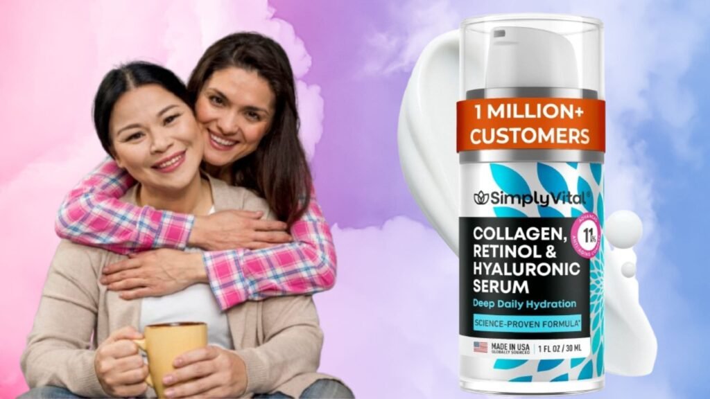 SimplyVital Collagen, Retinol & Hyaluronic Acid Serum (Best All-in-One Anti-Aging Serum)