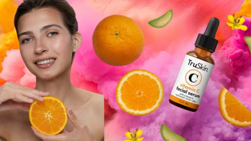 TruSkin Vitamin C Serum for Face – Anti Aging Face Serum with Hyaluronic Acid & Vitamin E – Brightening Formula for Improving Appearance of Dark Spots, Fine Lines & Wrinkles – All Skin Types