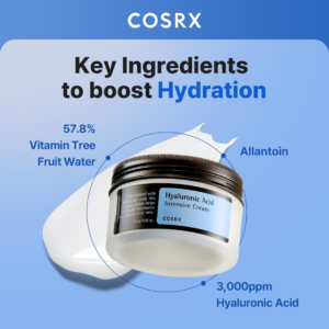 best korean skin care products, best moisturizer for sensitive skin – cosrx hyaluronic acid moisturizing cream for deep hydration & skin barrier care