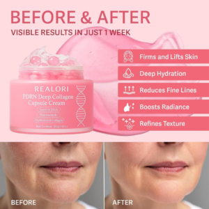 collagen peptides, salmon pdrn, collagen peptides, best korean skincare – korean pdrn capsule cream with vitamin c & deep hydration formula