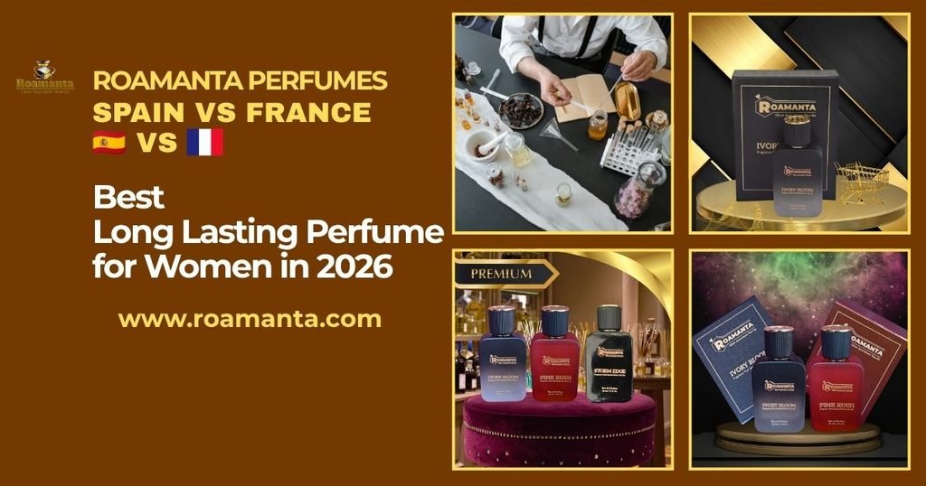 ROAMANTA PERFUMES Roamanta Pink Rush & Roamanta Ivory Bloom Spain vs France Best Long Lasting Perfume for Women in 2026