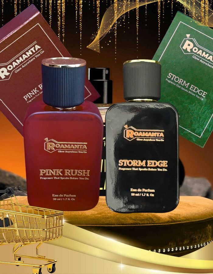 Roamanta Storm Edge & Pink Rush Combo | Perfume Gift Set for Men and Women | Best Perfume Gift for Her & Him